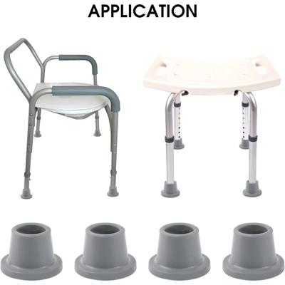 8pcs/set Rubber Foot Covers Non Slip Caps with Wide Stand Area Slip Resistant Rubber Feet Durable for Shower Chair
