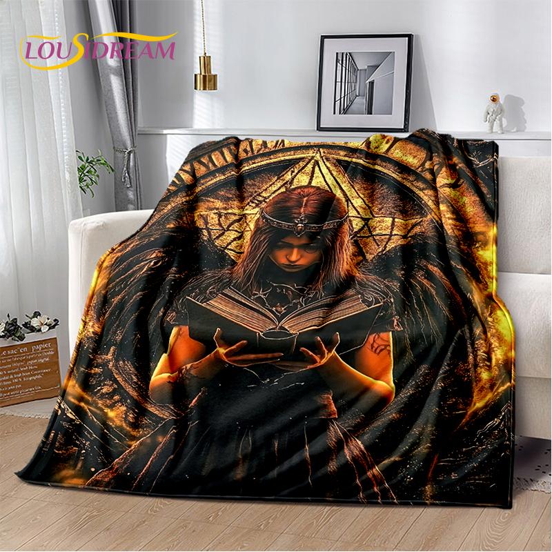 2025 New Gothic Horror Character Skull Ghost Soft Blanket,Soft Throw Blanket for Home Bedroom Bed Sofa Picnic Travel Child Gift