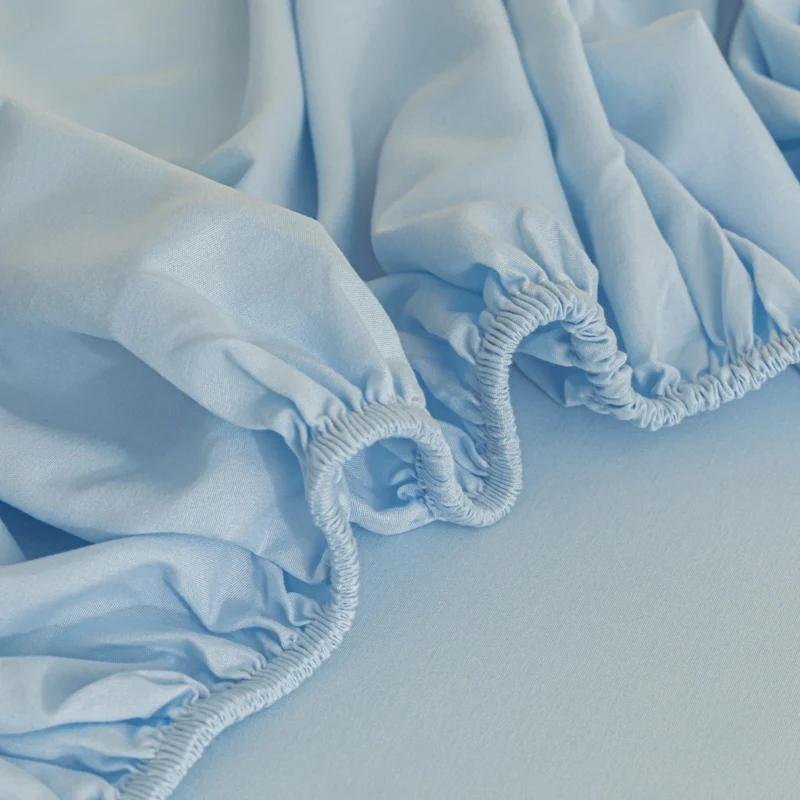 Cotton Fitted Sheet Double Queen King Size Mattress Covers with Elastic Bands 600TC Cotton Fitted Bed Sheet Elastic Band Mattress Cover