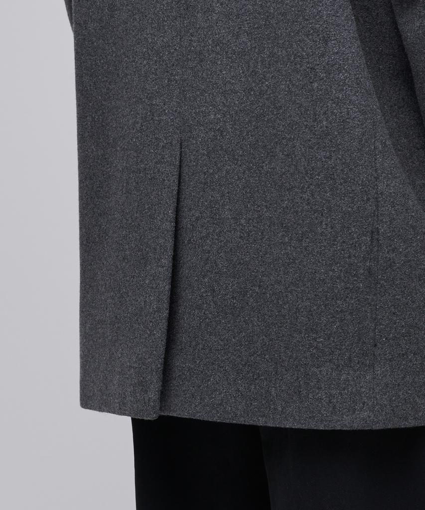 Musinsa Standard Wool Blend Melton Daddy Shoulder Oversized Blazer [Medium Grey]
