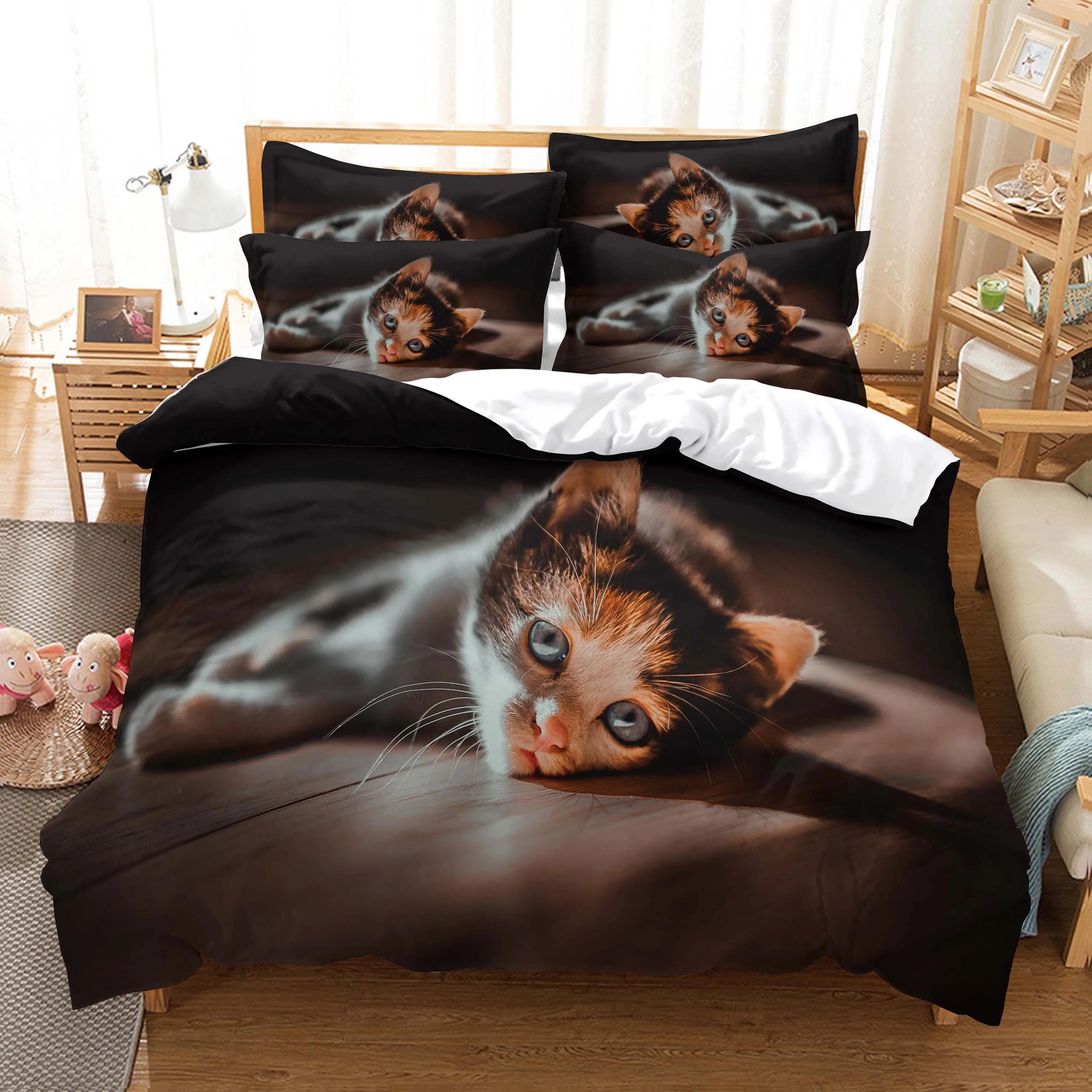 

Dropshipping Animal Pattern Cow, bear, Wolf Bedding Set Duvet Cover Sets Housse De Couette Super Comfortable Cotton Bedclothes EU single(135x200cm)