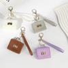 Mini PU Leather Keychain Coin Purse with Strap - Multi-use Bag Charm & Mobile Accessory