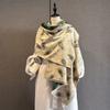 Autumn Winter Popular Fashion Imitation Cashmere Scarf Women Double-Sided Thick Tassel Wrap Warm Versatile Scarf Foulard