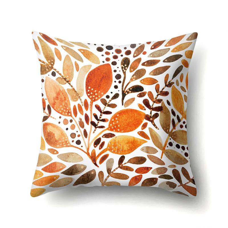 Polyester Kissenbezug Dekorative Blumen Haus Pflanze Druck Kissenbezug Lendenkissen Sofa Kissenbezug