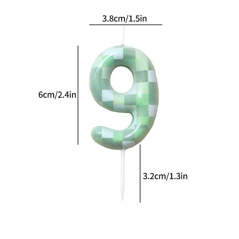 Game 0-9 Number Candle Digital Birthday Candles Cake Topper Themed Birthday Party Decoration for Kids Boys