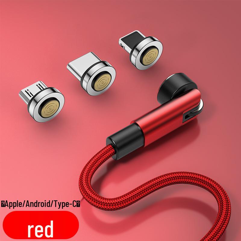 

Магнитный кабель 3-в-1 с вращением на 540° для быстрой зарядки устройств Android, Type-C и Apple 2m