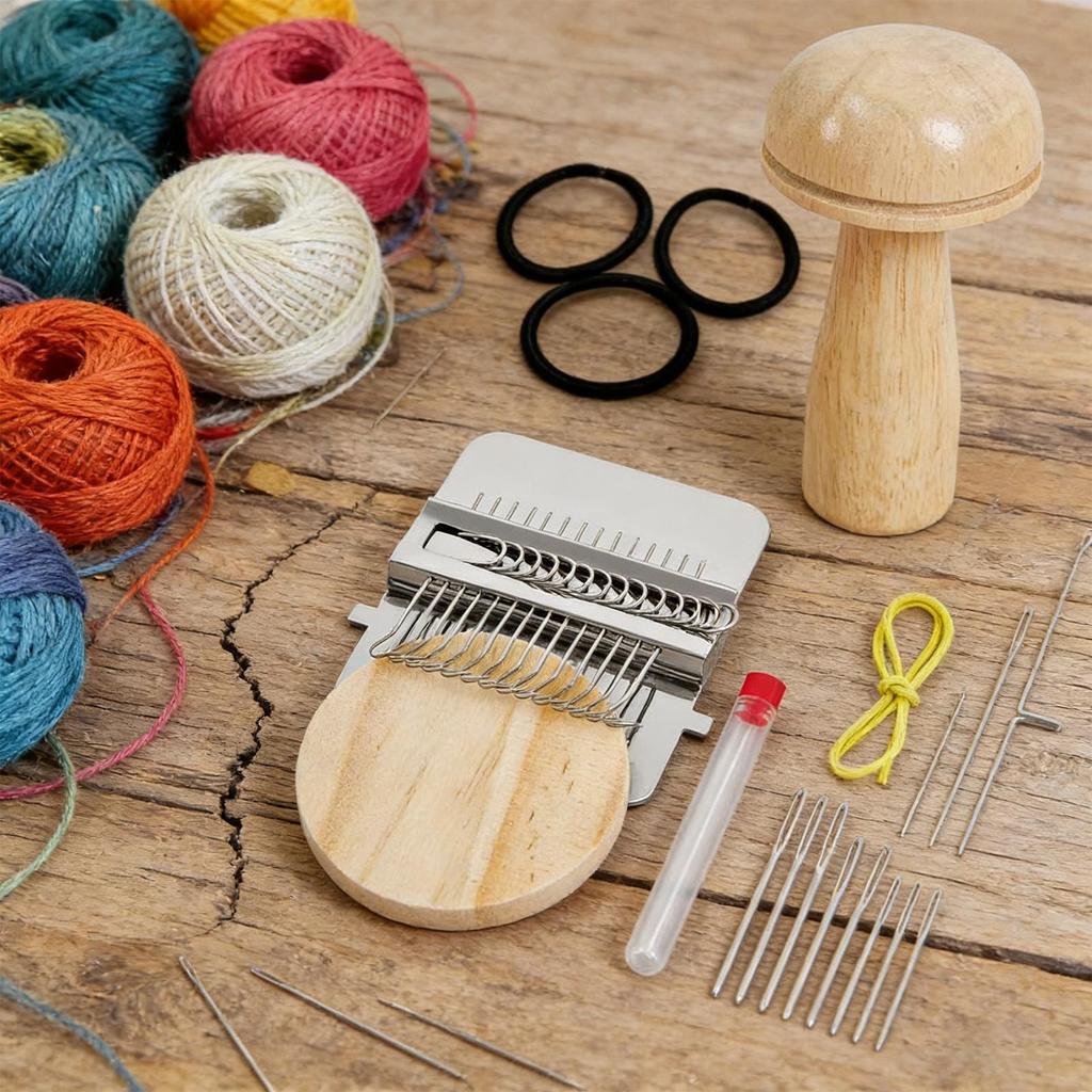 Mushroom Knitting Tool Patch Maker Kit Portable Repair Tool for Sweater Socks Jeans Clothing DIY Darning Craft Beginner Friendly