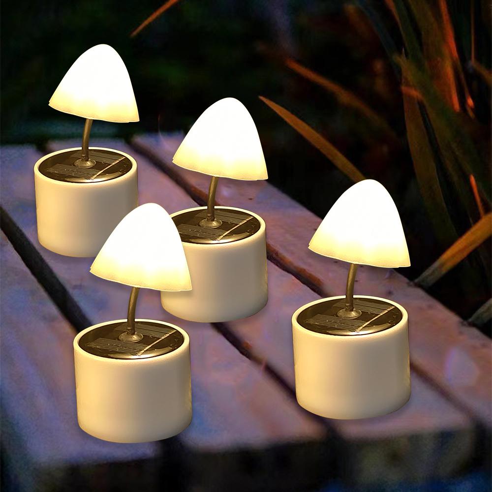Homemory Solar Tea Lights Solar LED Flameless Candle Lamp Outdoor Waterproof Dusk To Dawn Lighting for Lantern Garden Decor