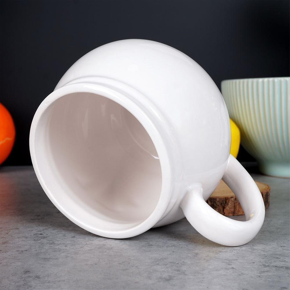 Large Porcelain Mug for Drinking Tea, Herbs, Coffee, Chocolate, Heating XL