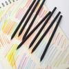 6/12Pcs Rainbow Colored Pencils Multicolored 7 In 1 Black Wooden Bulk Rainbow Pencils Art Supplies Drawing Coloring Sketching