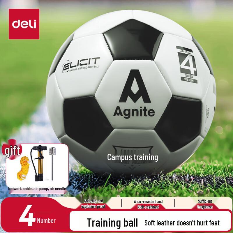 Deli F1205 Size 4 Machine-Stitched Youth Soccer Ball