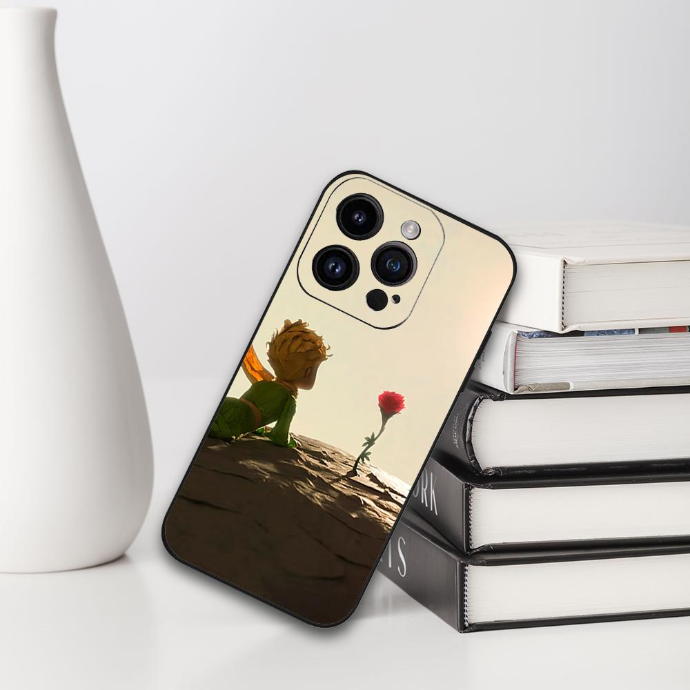 Little Prince Phone Case For Iphone 16 15 11 13 14 Pro Max 7 8 Plus X Xr Xs Max 12mini Black Shell Cover Case