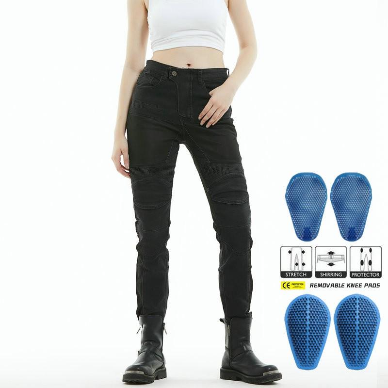 Womens Motorcycle Riding Pants With Mesh Ventilation Silicone Padding Bike Touring