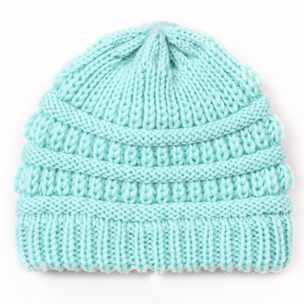 European & American Kids' Knitted Baby Wool Hat – Warm, Candy-Colored for Autumn & Winter