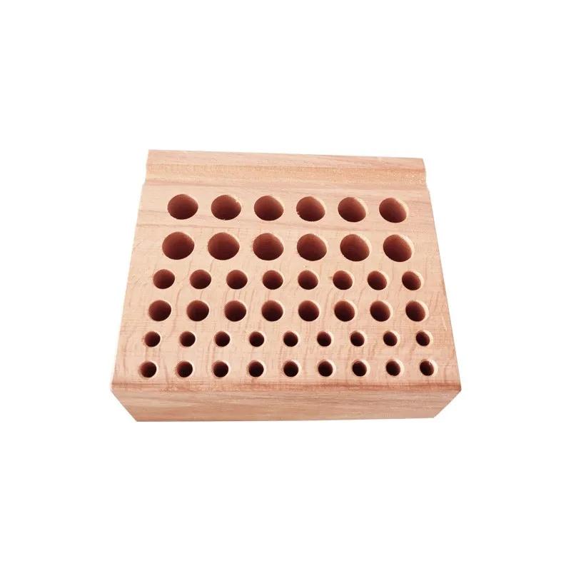 46/98 Holes Pine Wooden Leather Craft Rack Stand DIY Carving Punching Tools Holder Organizer Storing Leather Tool Storage Box
