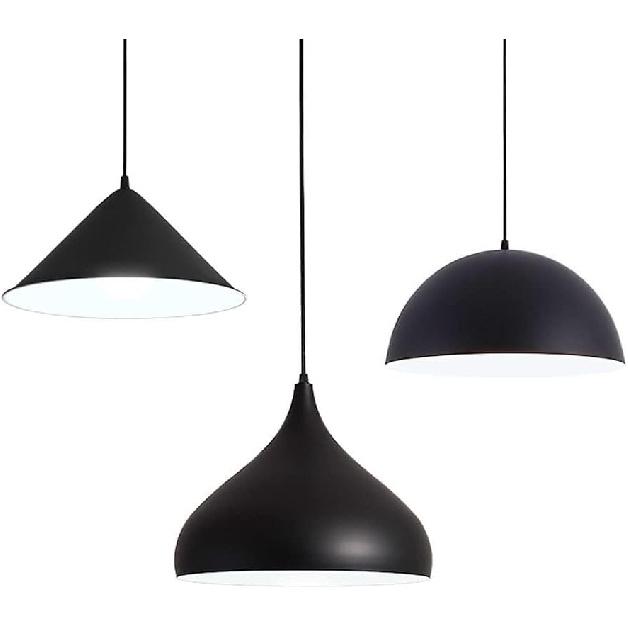 Single Head Creative Bar Minimalist Industrial Style Ceiling Pendant Lamp Nordic Restaurant Chandelier Bedroom Bedside Aluminum Lampshade Pendant
