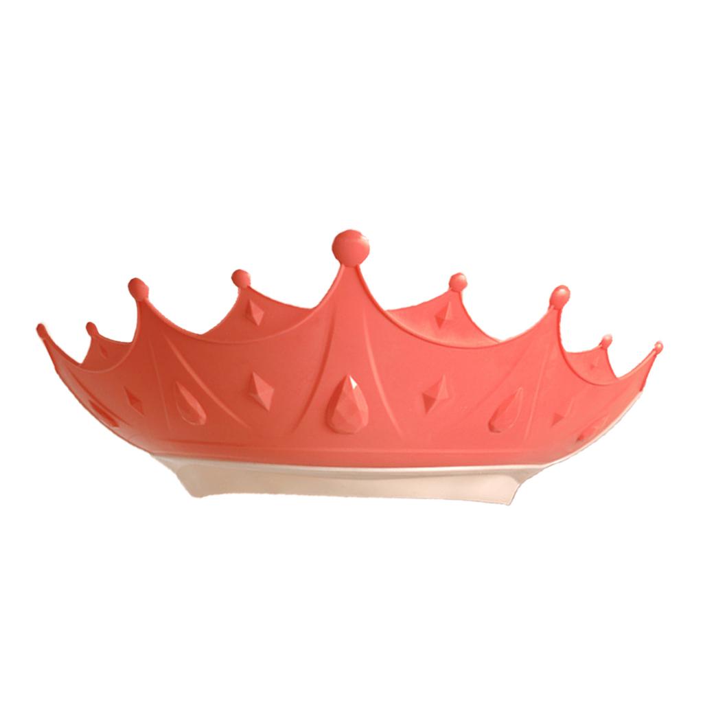 Baby Shower Cap Silicone Crown Shape Ear Protection Adjustable Waterproof Hair Washing Hat for