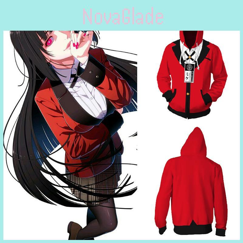 Luxuriously Soft And Stylish Kakegurui Jabami Yumeko 3d Printed Hooded Sweatshirt