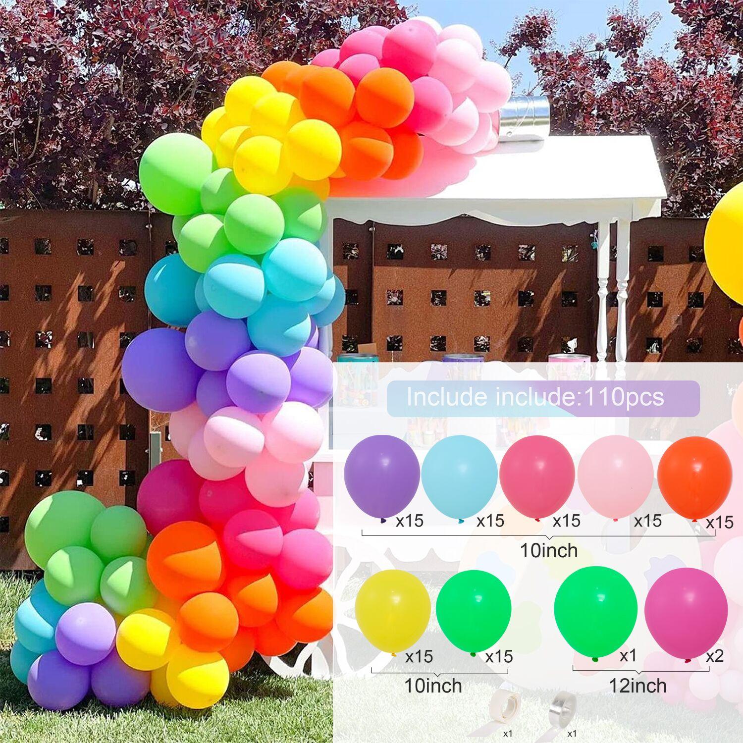 

Красочные радужные воздушные шары, гирлянда, арочный комплект, разноцветные латексные шары, украшение для свадьбы, дня рождения, детский душ, пользу inch