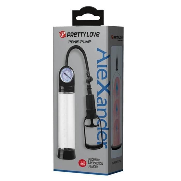Pompe de pénis alexander - pretty love - 20 x 6cm - accessoire masculin pour allonger et gonfler le sexe