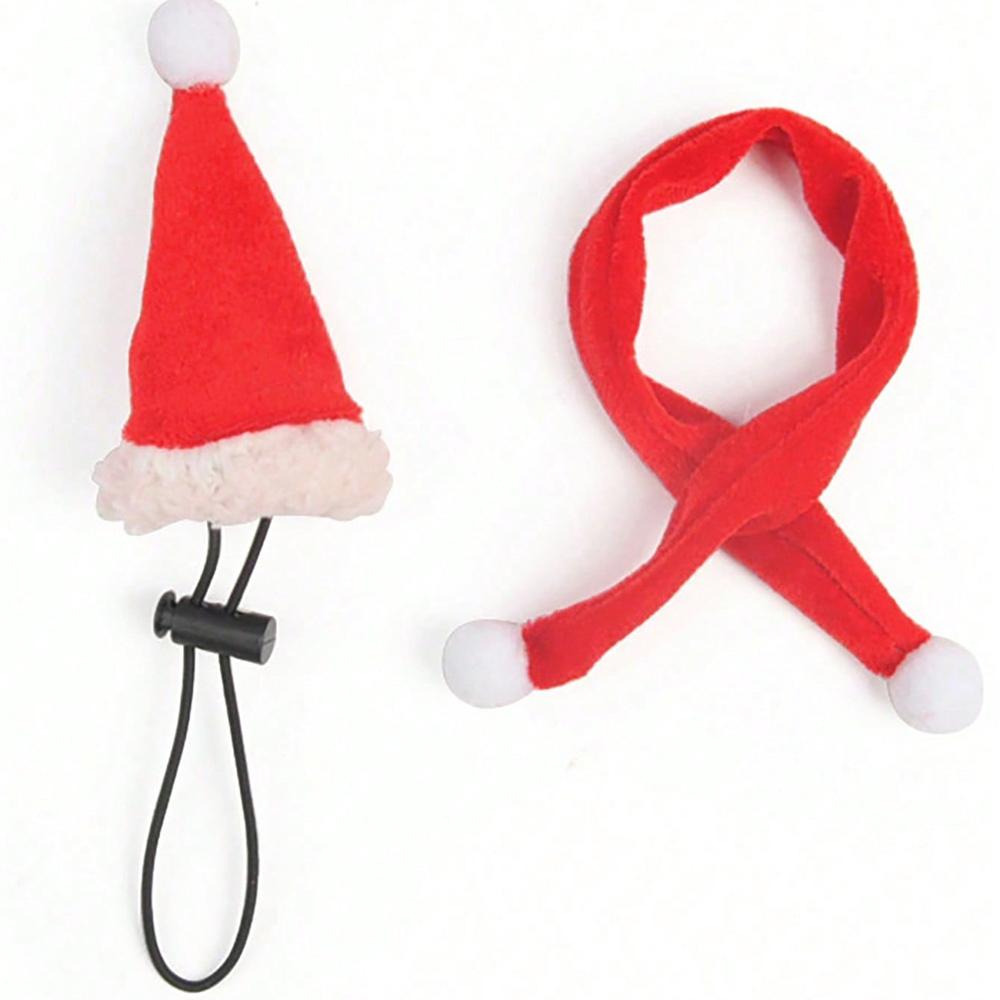 

2pcs/set lizard Christmas decorative hat, Santa Claus hat and scarf, Christmas clothes, lizard reptile pet decorative hat красный