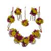 @ Fabric Flower Radha Krishna Jewellary Set For Haldi Mehendi Janmashtami MJ-444-60%OFF