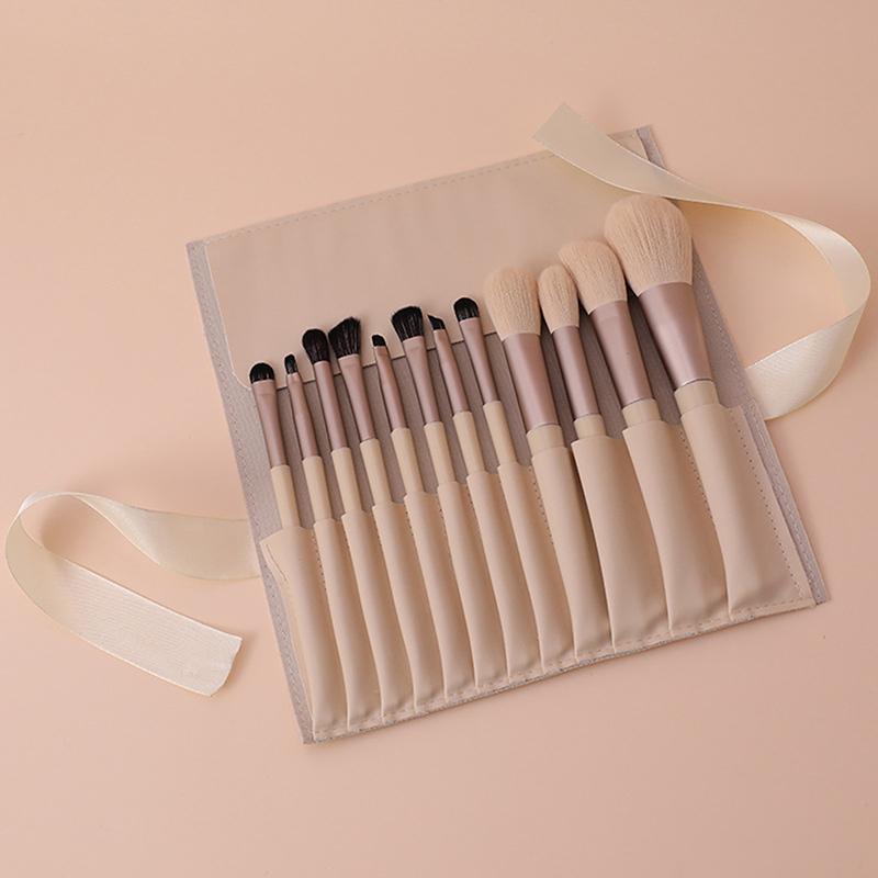 12 Pcs Makeup Brushes Complete Set Of Foundation Loose Powder Blush Concealer Eye Shadow Professional Set With Storage Bag