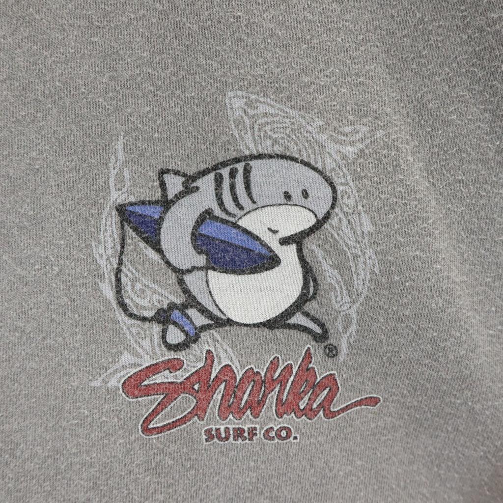 Crazy Shirt Back Print Shark Short Sleeve T-shirt M Gray Shark Men's Used