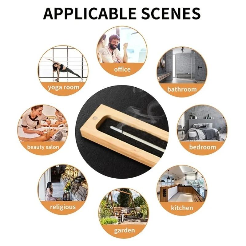 Household Bamboo Fragrance Box Incense Box Bed Home Bed Incense Box Agarwood Incense Insertion Bamboo Wooden Tea Ceremony Hollow