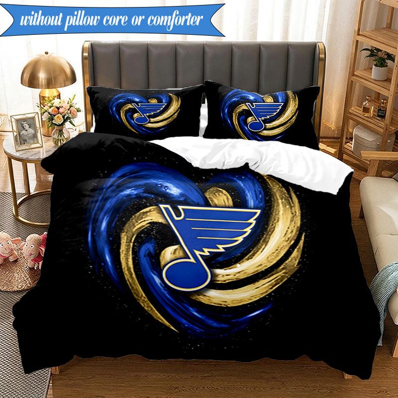 3PCS Nashville Predators Printed Bedding Set For Bedroom dormitory, Includes 1 Duvet Cover & 2 Pillowcases for All Seasons Home Decor Fan gifts