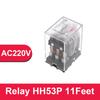 HH52P HH53P HH54P Miniature Coil General Electromagnetic Intermediate Relay Switch LED DC 6V 12V 24V AC 220V MY2NJ/MY3NJ/MY4NJ Relays 5