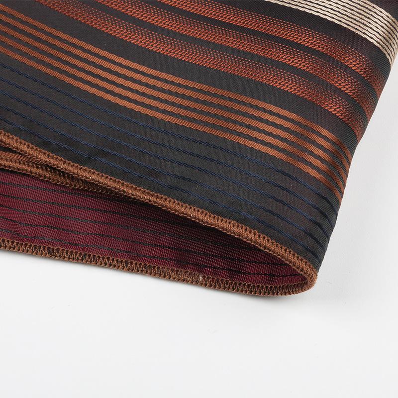 Pocket Towel Men'S Business Stripe Green Brown High-End Wedding Ceremony Handkerchief Small Square Towel