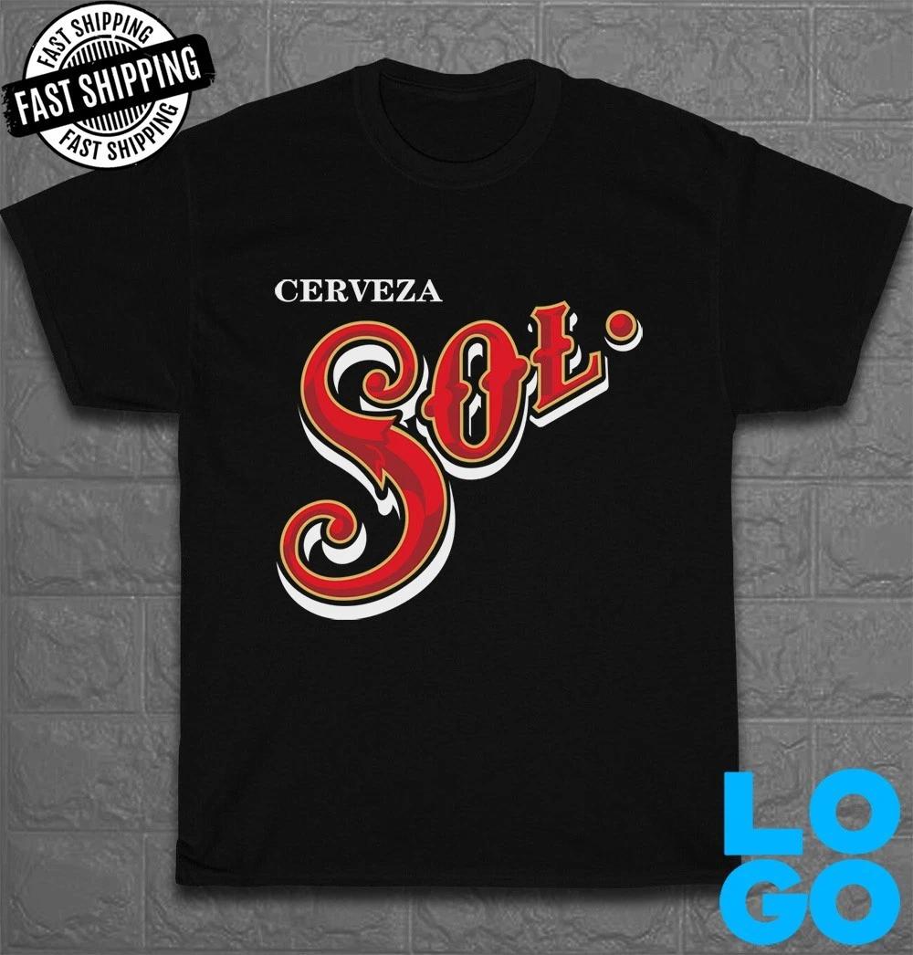New Cerveza Sol Logo Men s Funny T-Shirt Made In USA Size S to 5XL S