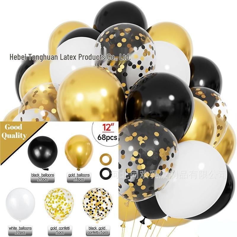 Neues Jahr Matt Glitzer Metallisch Latex Ballon Set für Dekorative Foto Atmosphäre