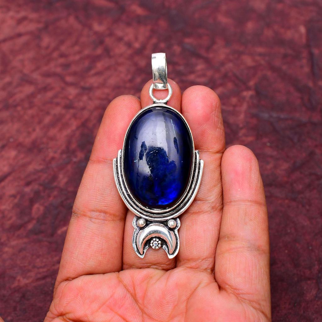 Awesome Blue Labradorite Gemstone Pendant: 925 Sterling Silver Handmade Pendant Necklace Jewelry