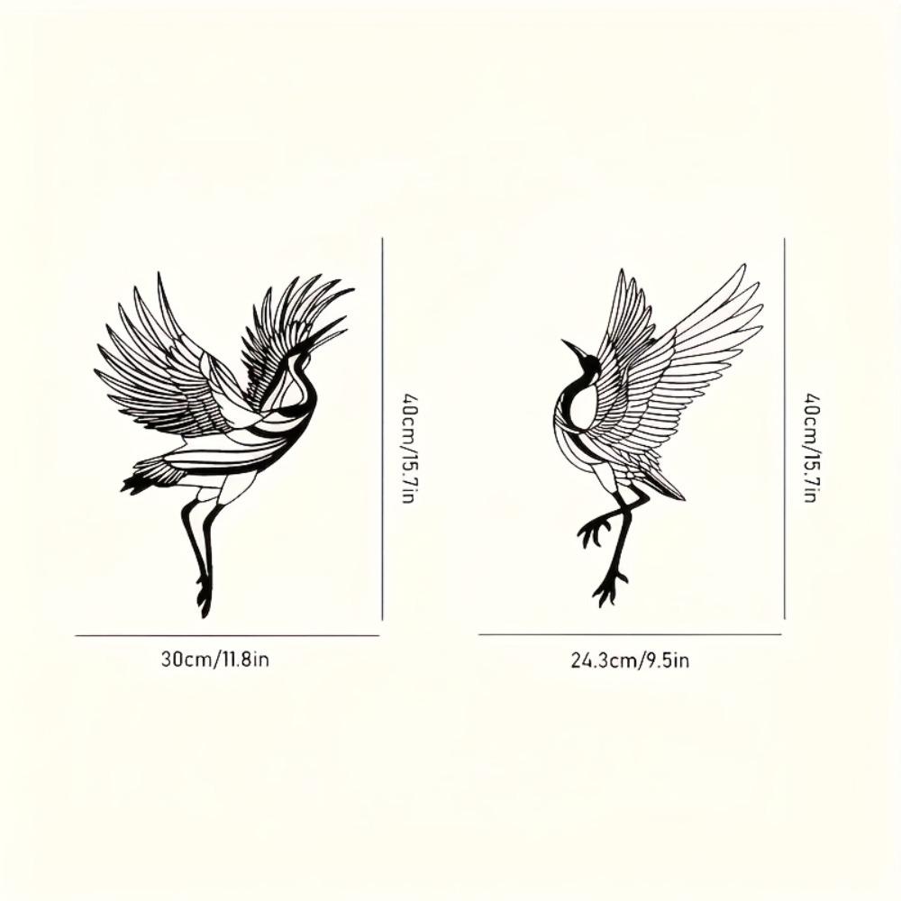 

Modern Metal Wall Decor 2-Piece Set Abstract Dance Figures Art for Living Room Bedroom Office 16in