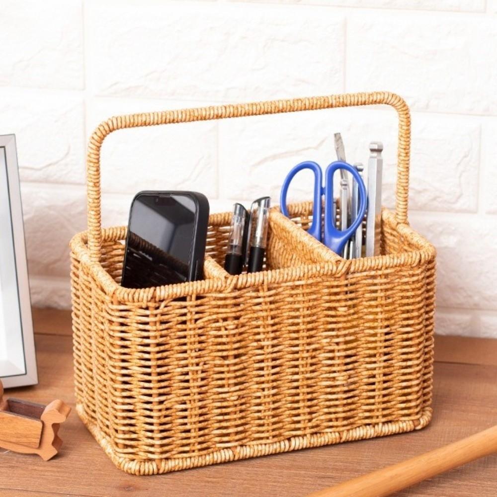 with Handle Silverware Holder Large Capacity Multipurpose Basket Utensil Storage Basket Dormitory