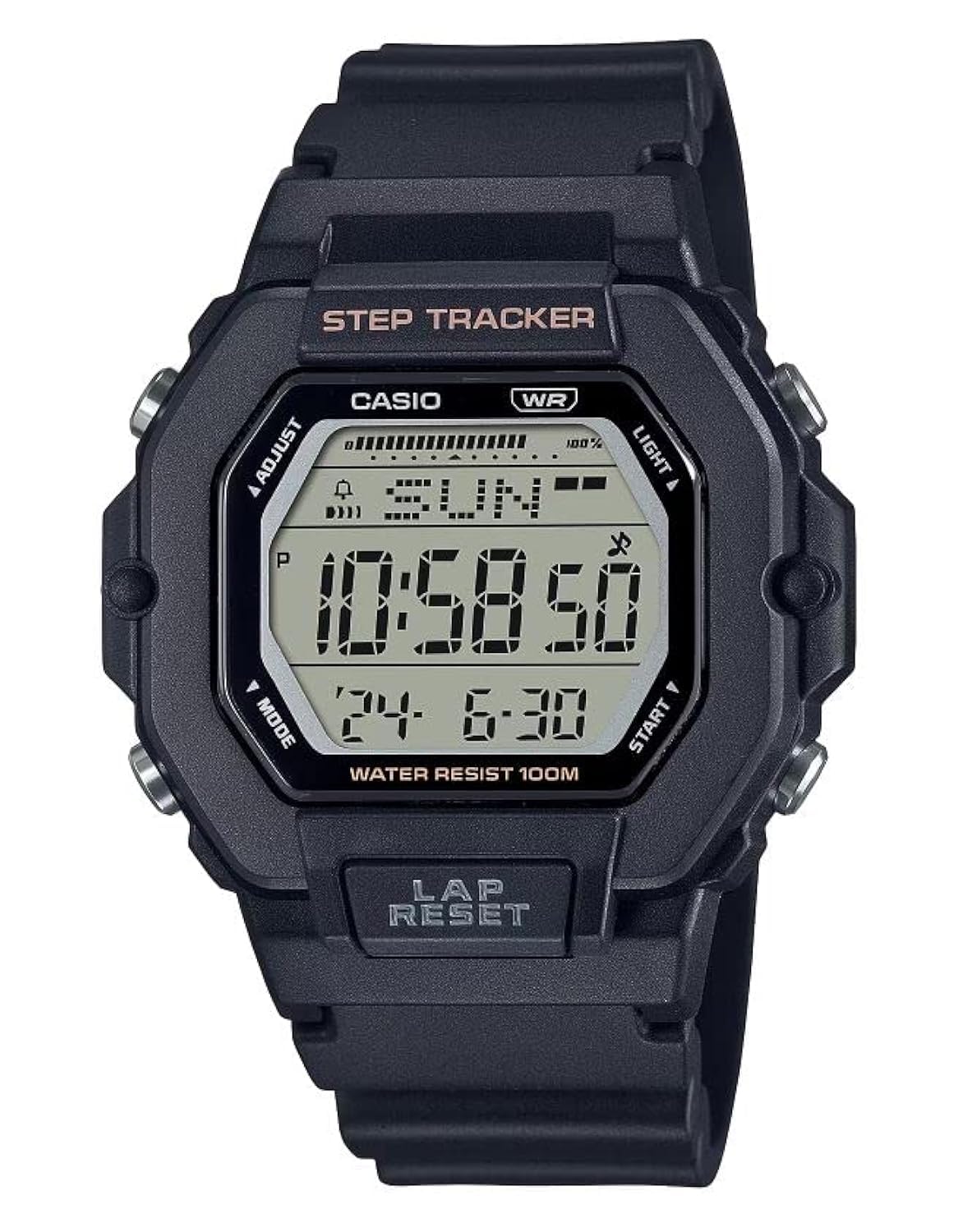 

Casio Шагомер 100M Водонепроницаемые Мужские Цифровые Часы LWS2200H-1AV, Черные, Современные