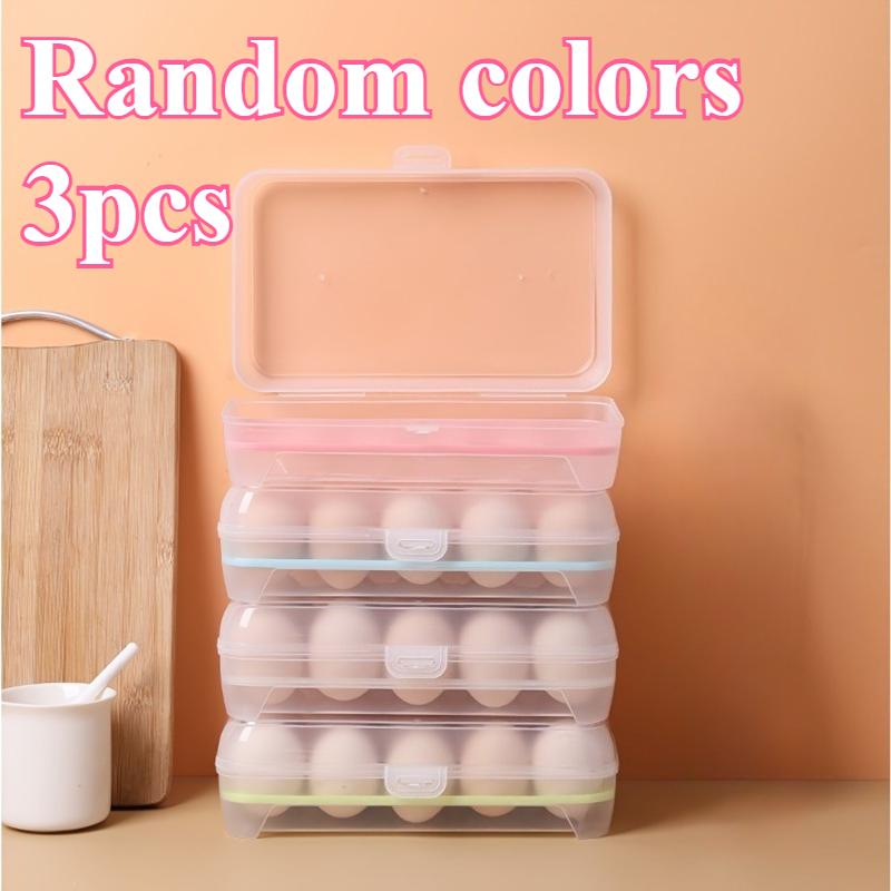 Large Capacity Egg Holder For Refrigerator, Egg Fresh Storage Box For Fridge, Egg Storage Container, Plastic Storage Container