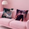 Misa Amane D-Death Notes Pillow Case Anti-Dustmite Pillowcase Invisible Zipper Silky Short Plush Sofa Cushion Cover