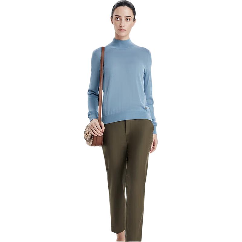 

PORTS Женский осенне-зимний трикотажный топ с высоким воротом из 100% шерсти M