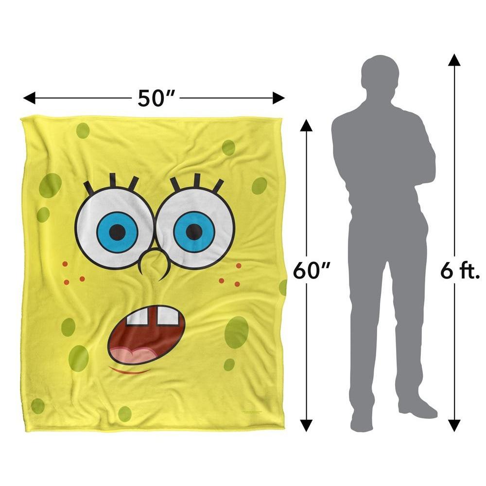 SpongeBob SquarePants Silky Surprise Face Supersoft Blanket