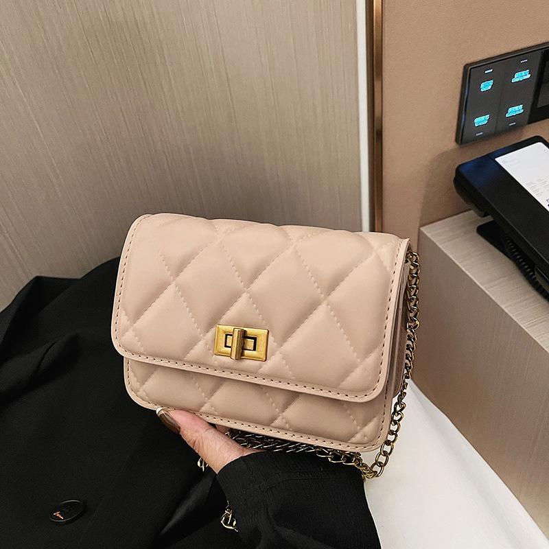 Popular small bag women's new diamond chain bag versatile messenger bag texture bag