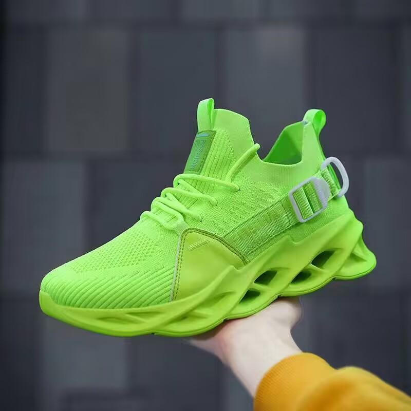 Men's Autumn Collection of Flying Woven Casual Shoes, Men's Outdoor Outsole Fashionable Korean Style Breathable Men's Shoes
