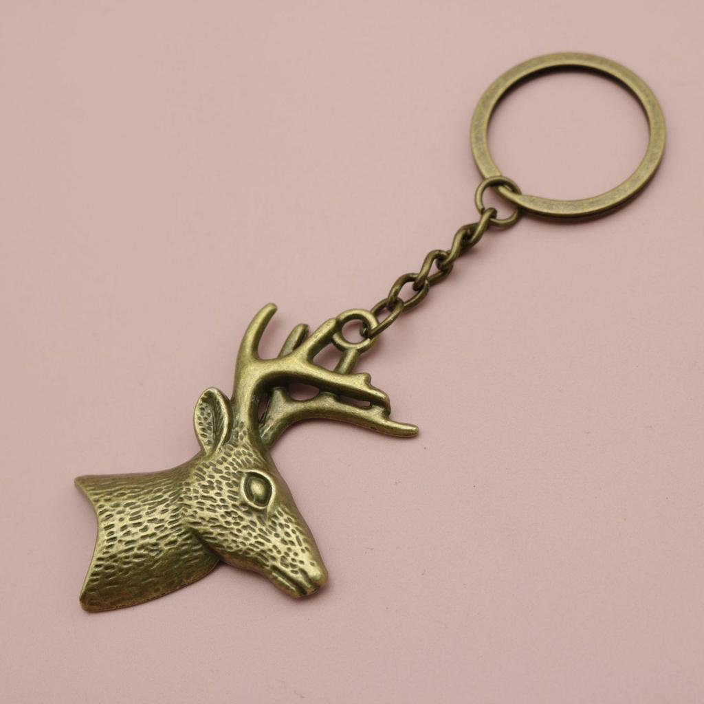 Temu Xiyin Sù Mài Tōng Deer Head Keychain Pendant