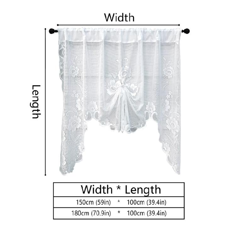 Charm Butterfly Lace Drape for Small Window in Any Room Polyester Curtain Swag & Tiers with No Harmfuls Coating
