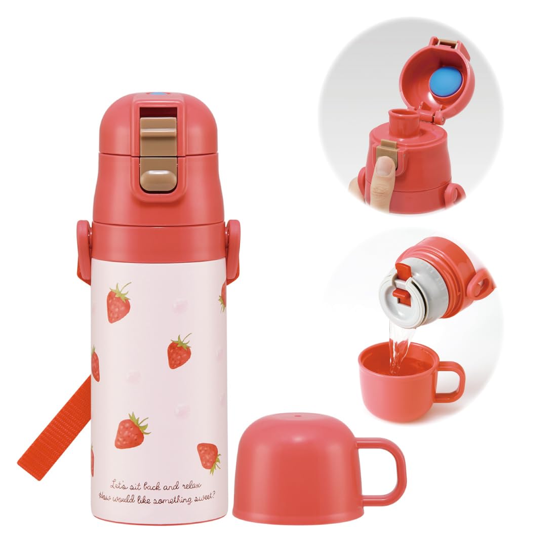 

Skater Water Strawberry 350ml 420ml Stainless Small for SKDC3 Children s Bottle, 2-Way, Pink, (Cup), (Direct Drink), Steel, Capacity, Girls, земляничный
