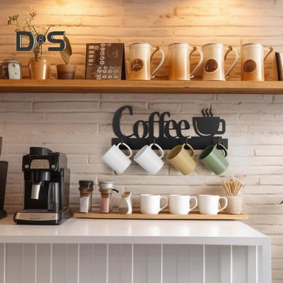 3Pcs Wall Mount Mug Wall Rack Coffee Cup Holder with Heavy Duty Hooks Easy To Install Rustproof Tea Cup Hanger Display Decor