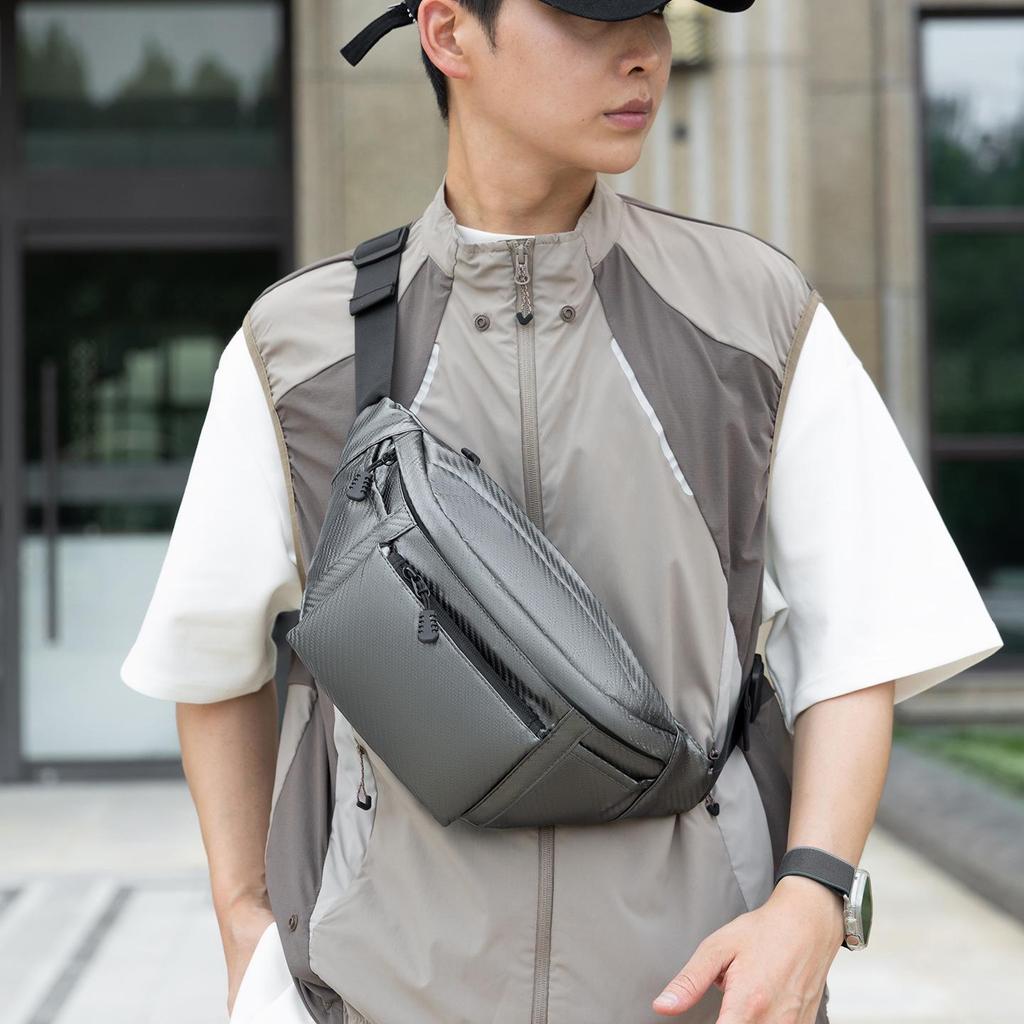 Men's Business Casual Crossbody and Waist Bag for Cycling