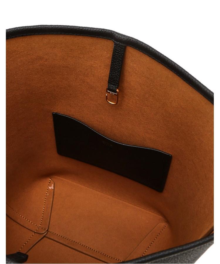 Athe Vanessabruno [Panier] Black Leather Panier Bucket Bag L Aaba6F200Bk